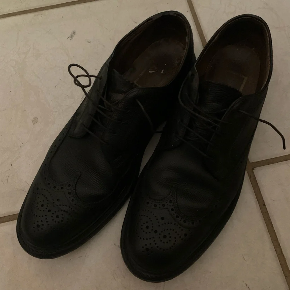 Stewart McGuire Black Leather Men's Dress Shoes - Picture 10 of 12